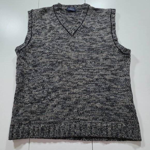 Trussardi Sport Knit Vest Mens M/L Marled V Neck Made In Italy Wool Blend Vtg - Picture 8 of 12